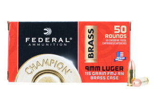 Federal 9mm FMJ ammo features a 115 grain bullet